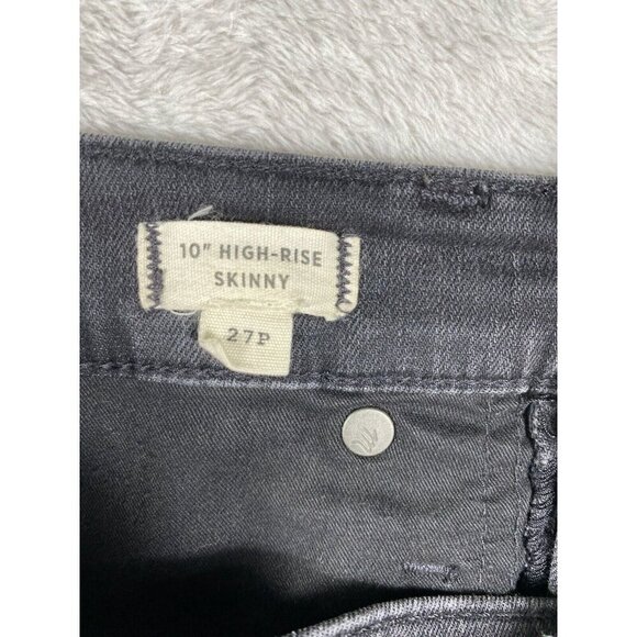 Madewell 10" High-Rise Skinny Jeans in Berkeley Black: Button-Through 27P - Picture 11 of 16